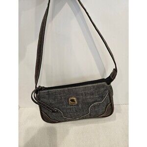 Vintage Guess Denim and Faux Leather Trim Mini Shoulder Bag Y2k Grunge Mcbling